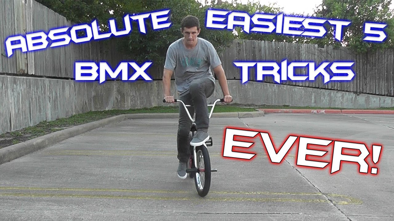 ABSOLUTE EASIEST 5 BEGINNER BMX TRICKS! EVER!