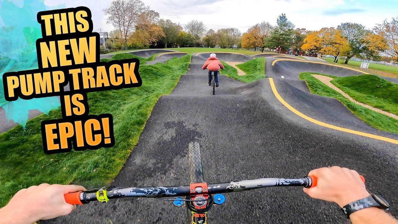 RIDING MTB ON THIS NEW PUMP TRACK IS EPIC – HEAVY TRICK SENDING!