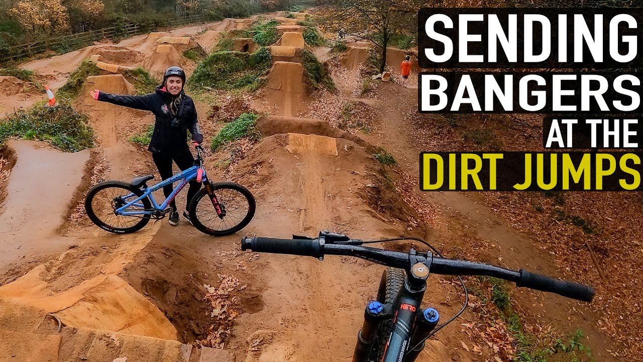 RIDING DIRT JUMPS IS THE BEST// BIG TRICKS & A HUGE MANUAL LINE!