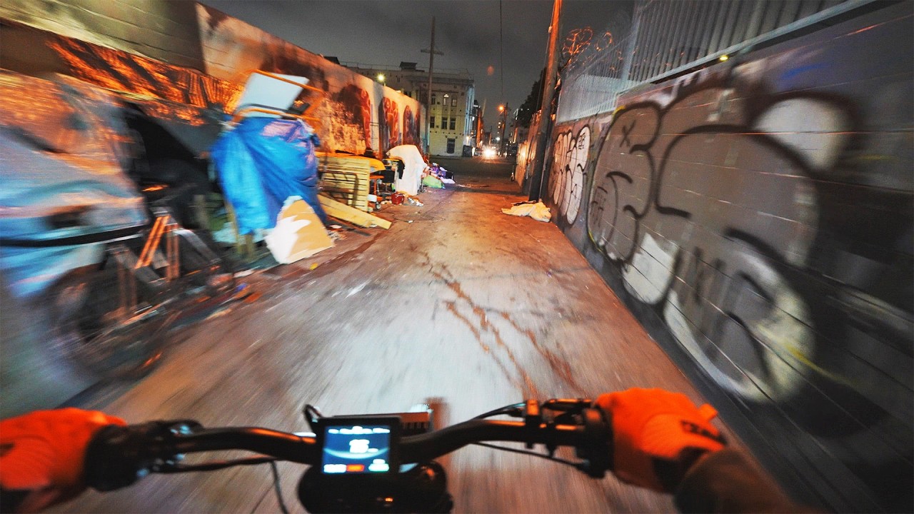 Riding AFTER DARK on an Overpowered E-Bike… *FULL SPEED*