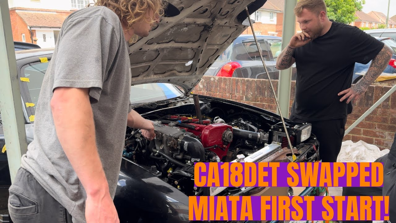FIRST START UP ON THE CA18DET POWERED JDM MIATA! | Ca18det Miata build pt10!